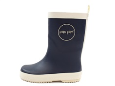 Pom Pom rubber boot navy